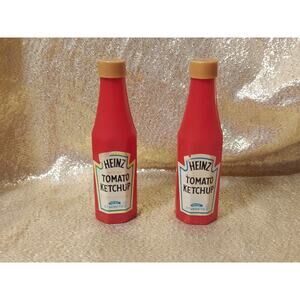 Vintage JSNY Heinz Tomato Ketchup 4" Salt & Pepper Shakers